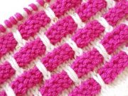 Tuğla Desenli Bayan Yelek Hırka Kazak Battaniye Örgü Modeli