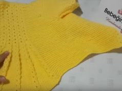 Kahve Çekirdeği Yelpaze Yelek/Hırka Modeli