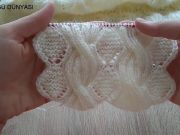 İncili Burgulu Yelek Hırka Kazak Örgü Modeli